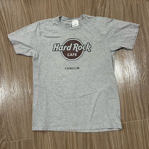 Hard Rock Cafe T-Shirt Cancun Mexico Gray Graphic Short Sleeve Mens Medium
